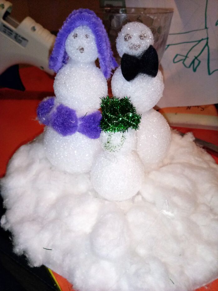 My 4yr Old Made This To Represent Our Family