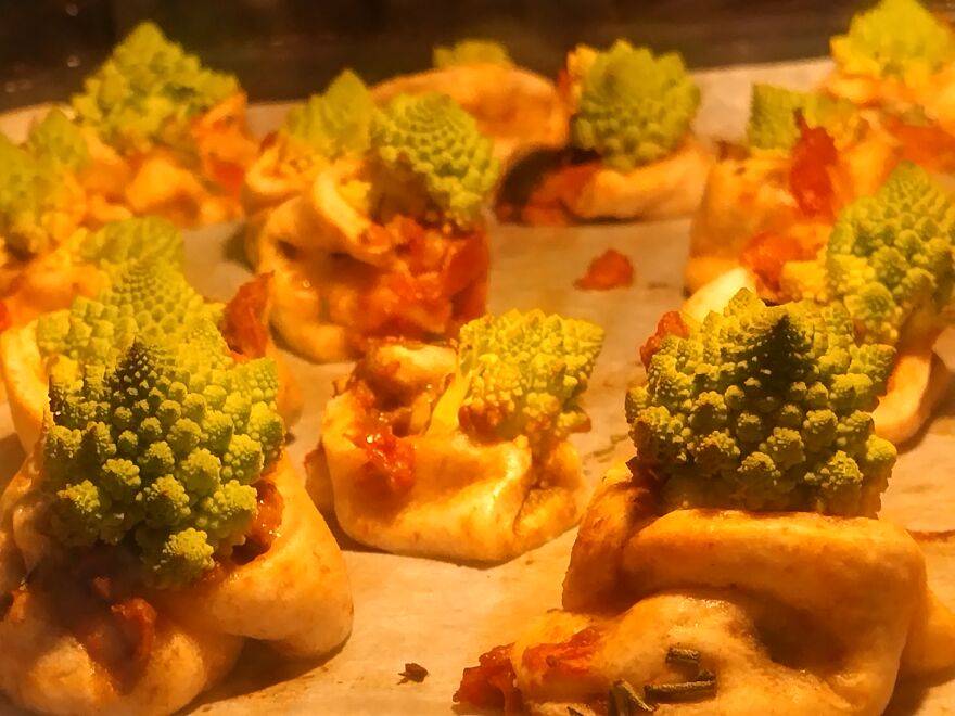 Little Biscotti With Romanesco, Looking Like X-Mas Trees