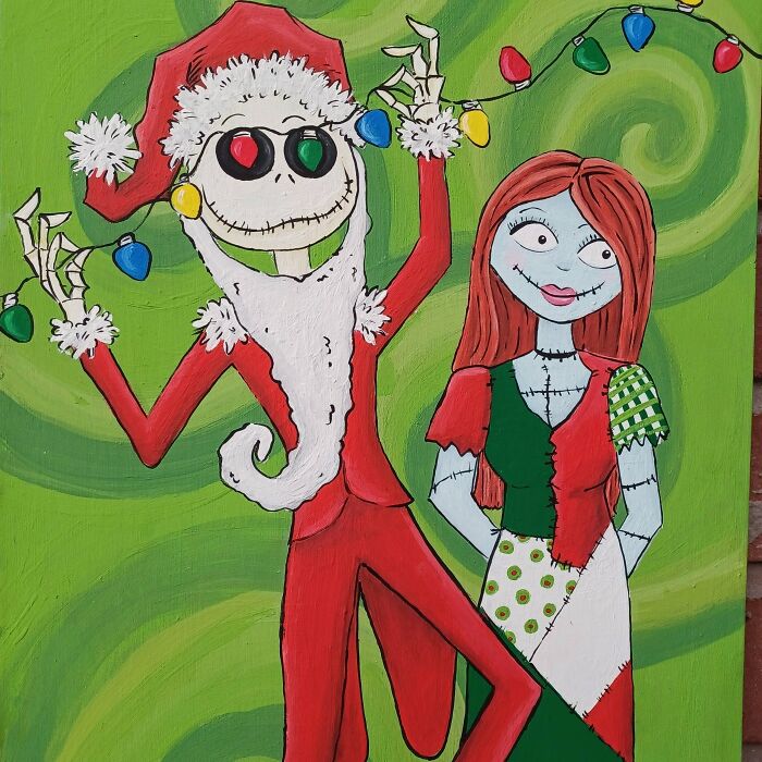 Nightmare Before Christmas Hand Painted Door Hangings