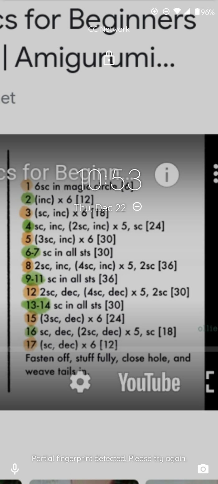 I Put My Lock Screen As Stuff I Need. Currently It's A Crochet Pattern Lol