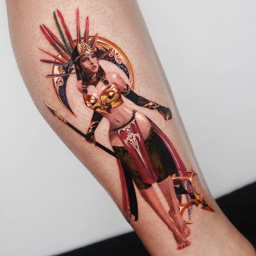 Tattoo Artist Adds Gold To His Tattoos Making Them Incredible
