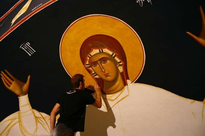 This Artist Paints Amazing Monumental Frescos All By Himself (21 Pics)