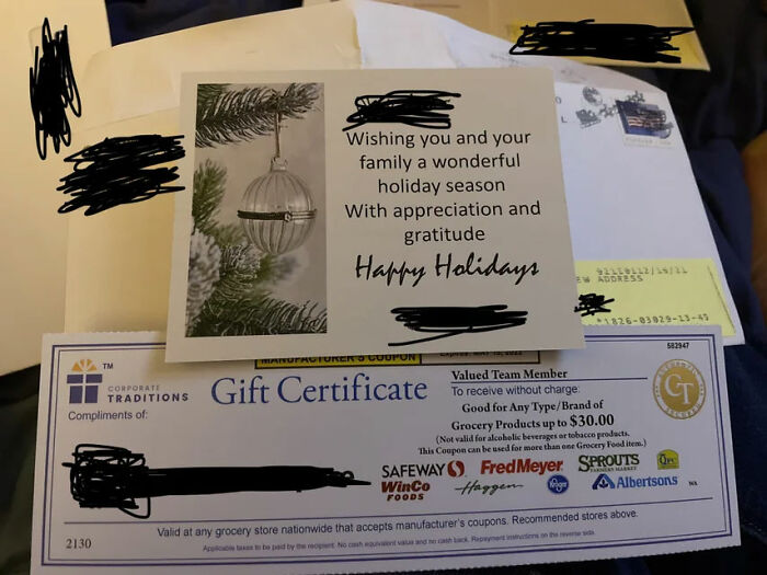 This Was My Husbands Xmas Bonus. He’s Been There 7 Years And His Job Requires A Degree. The CEO Made $5.3 Million Last Year. Even If You Times $30 By The Number Of Employees They Have It’s Still Less Than What He Made By Almost Half. The Company Itself Is Worth $123bn