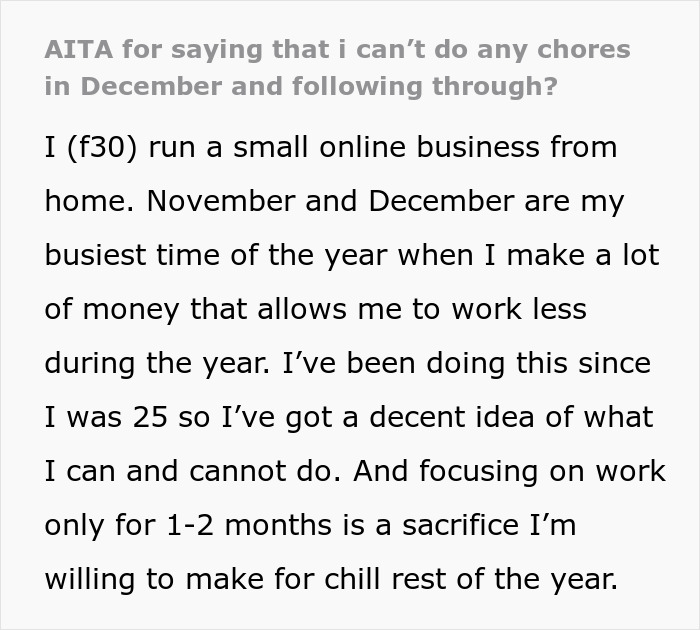 30 Y.O. Woman Asked To &lsquo;Grow Up&rsquo; By Her Boyfriend For Not Doing Any Chores After Warning Him In Advance She Won&rsquo;t Be Able To