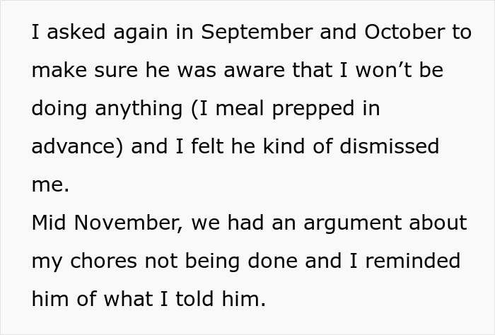 30 Y.O. Woman Asked To &lsquo;Grow Up&rsquo; By Her Boyfriend For Not Doing Any Chores After Warning Him In Advance She Won&rsquo;t Be Able To