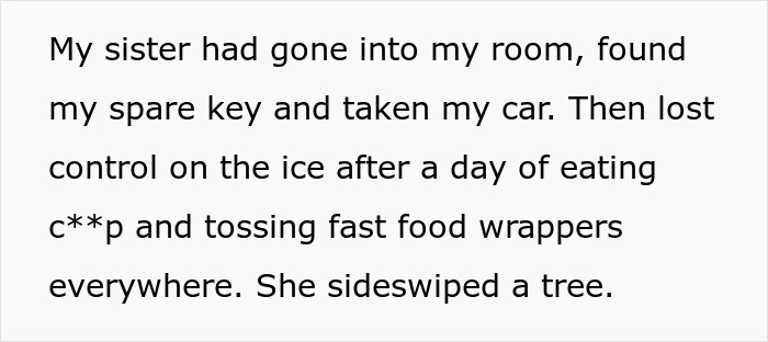 &ldquo;Am I A Jerk For Making My Parents Choose Between My Sister Going To Jail Or Replacing My Car With Their Vacation Money&rdquo;