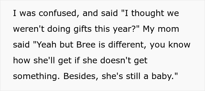 19 Y.O. Discovers Parents Got Gifts For His Sibling Despite Agreeing Not To Get Gifts For Anyone, Says He Won&rsquo;t Come Home For Christmas