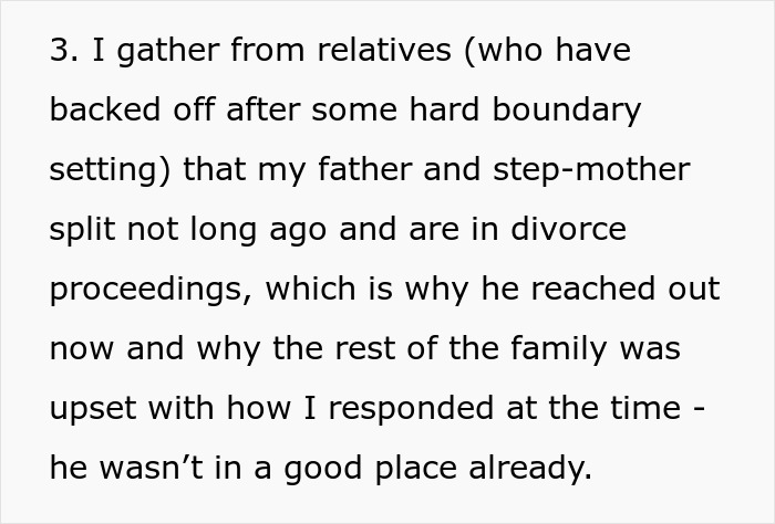 Father Forgot About His Daughter's Existence After Her Half-Brother Got Cancer, More Than A Decade Later Tries To Reconnect With Her, But She Shuts Him Down Father Forgot About His Daughter's Existence After Her Half-Brother Got Cancer, More Than A Decade Later Tries To Reconnect With Her, But She Shuts Him Down