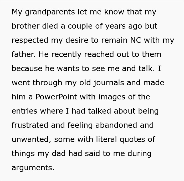 Father Forgot About His Daughter's Existence After Her Half-Brother Got Cancer, More Than A Decade Later Tries To Reconnect With Her, But She Shuts Him Down Father Forgot About His Daughter's Existence After Her Half-Brother Got Cancer, More Than A Decade Later Tries To Reconnect With Her, But She Shuts Him Down