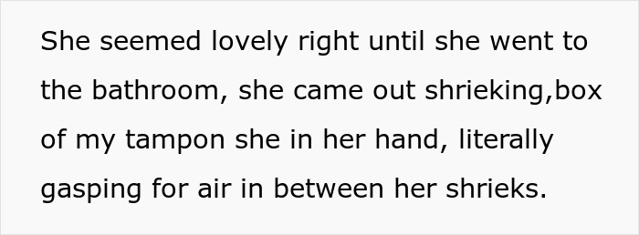 "I Looked At Her In Disbelief": 'Karen' Guest Throws A Fit At Christmas Gathering After Seeing Tampons In The Hosts' Bathroom