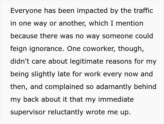 Folks Online Are Cracking Up Over This Employee's Petty Revenge On A Colleague Who Exposed Them For Arriving A Few Minutes Late