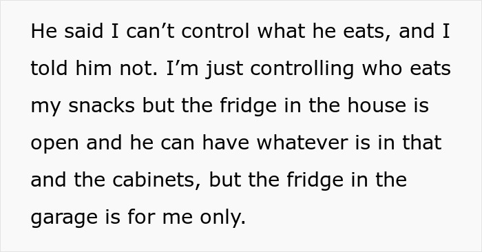 "Am I The Jerk For Buying A Separate Fridge For Our Garage And Putting A Lock On It To Keep My Husband Out?"