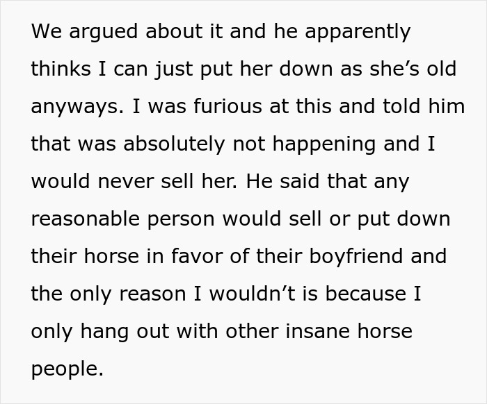 Guy Demands Girlfriend Put Down Her Horse Because He Thinks She Should &ldquo;Prioritize Their Relationship&rdquo;