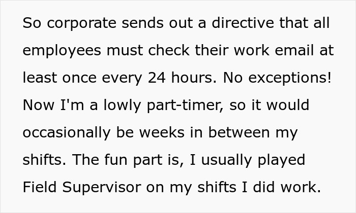 Corporate Policy Demands Employees Check Work Emails Daily, Witty Part-Timer Complies Maliciously, Charges Company For Each Check