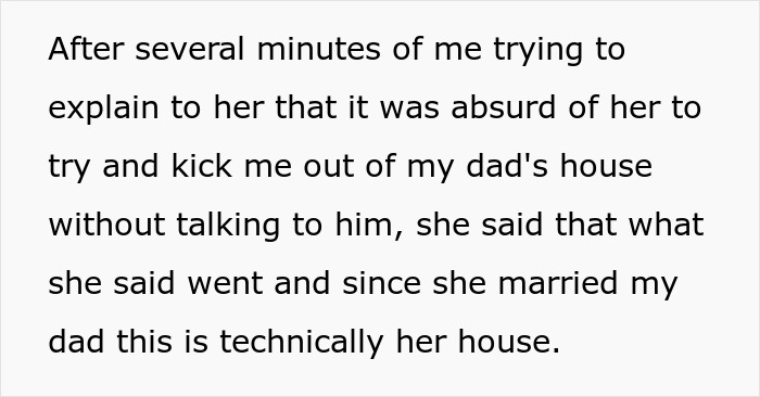 “She Was Shocked”: Woman’s Stepmom Tries To Kick Her Out, Not Knowing The Stepdaughter Actually Owns The House “She Was Shocked”: Woman’s Stepmom Tries To Kick Her Out, Not Knowing The Stepdaughter Actually Owns The House