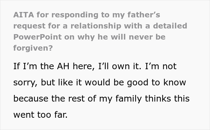 Father Forgot About His Daughter's Existence After Her Half-Brother Got Cancer, More Than A Decade Later Tries To Reconnect With Her, But She Shuts Him Down Father Forgot About His Daughter's Existence After Her Half-Brother Got Cancer, More Than A Decade Later Tries To Reconnect With Her, But She Shuts Him Down