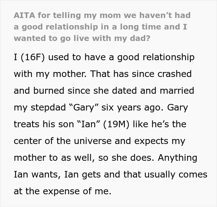 Mom And Stepdad Don&rsquo;t Take It Well When This 16 Y.O. Tells Them She Is Moving In With Her Dad, Thinking She Is &ldquo;Making Things Hard For Everyone&rdquo;