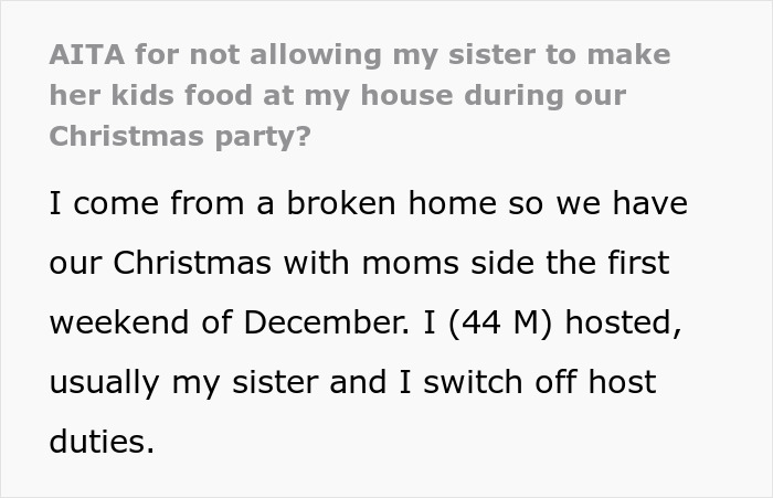 The Internet Applauds This Guy For Standing Up To His Sister And Her "Picky" Children During Christmas Dinner