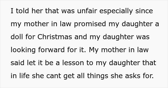 Man Gets Revenge On His MIL By Giving Her $40 Gift Instead Of A $600 One After She Refused To Give Her Gift To His Daughter