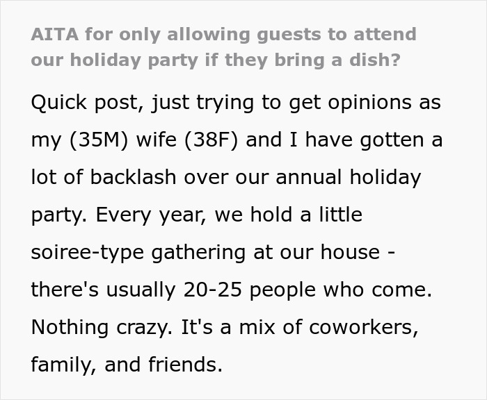 Money&rsquo;s Tight, So This Guy Skips Throwing $600 On Cooking For 27 People And Potlucks It, Some Guests Get Offended