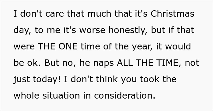 People Online Call This Woman The Jerk For Critiquing Her Husband Who Decided To Take A Nap On Christmas Day