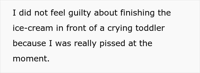 Woman Continues To Enjoy Her Ice Cream In Peace As Entitled Mother Yells Profanities At Her For Not Sharing The Treat With Crying Toddler