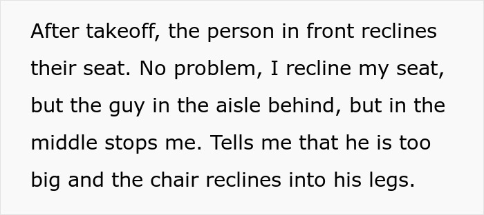 Man Confronts "Giant" 6'8" Man After He Stopped Him From Reclining His Seat On A Plane