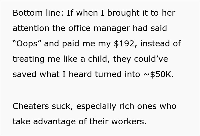Employee Pretends To Have Accepted Boss's Explanation Of Why They Weren't Paying Him Overtime, Calls US Department Of Labor