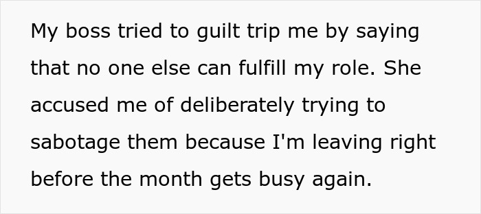 Employee Gets Accused Of Trying To Sabotage The Company By Handing In 2 Weeks’ Notice Right Before The Holidays Employee Gets Accused Of Trying To Sabotage The Company By Handing In 2 Weeks’ Notice Right Before The Holidays