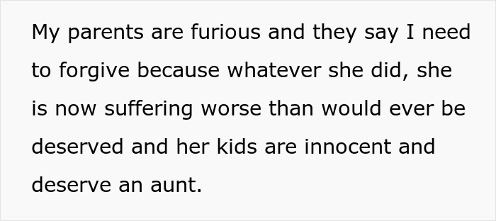 Woman Can’t Forgive Her Sister Who Slept With Her Husband While She Was Losing A Baby, Refuses To Be An Aunt To Her Children Woman Can’t Forgive Her Sister Who Slept With Her Husband While She Was Losing A Baby, Refuses To Be An Aunt To Her Children