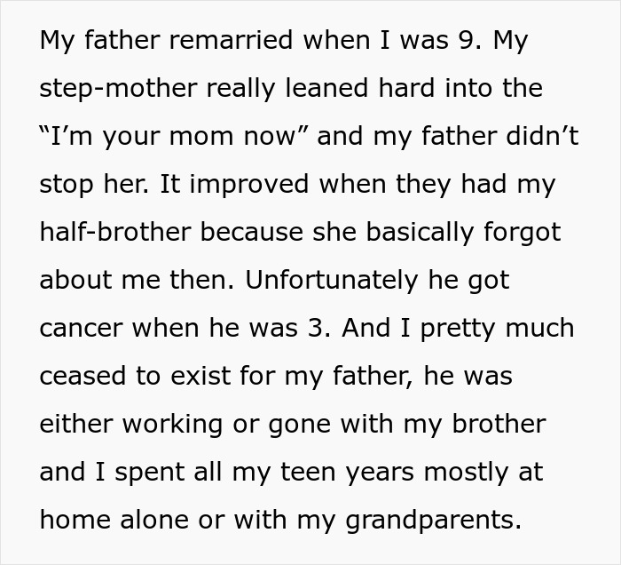 Father Forgot About His Daughter's Existence After Her Half-Brother Got Cancer, More Than A Decade Later Tries To Reconnect With Her, But She Shuts Him Down Father Forgot About His Daughter's Existence After Her Half-Brother Got Cancer, More Than A Decade Later Tries To Reconnect With Her, But She Shuts Him Down