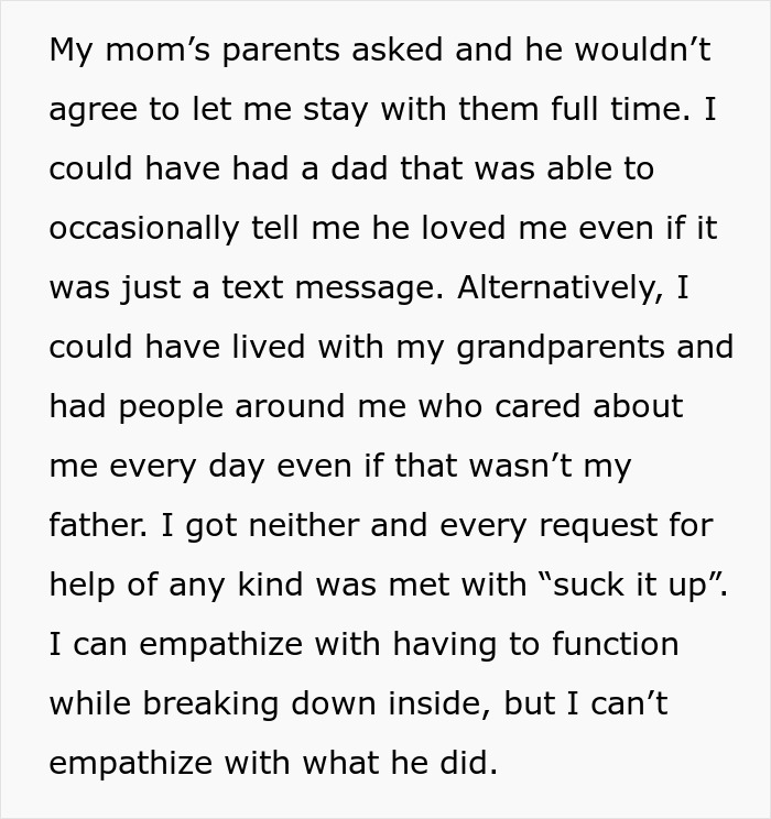 Father Forgot About His Daughter's Existence After Her Half-Brother Got Cancer, More Than A Decade Later Tries To Reconnect With Her, But She Shuts Him Down Father Forgot About His Daughter's Existence After Her Half-Brother Got Cancer, More Than A Decade Later Tries To Reconnect With Her, But She Shuts Him Down