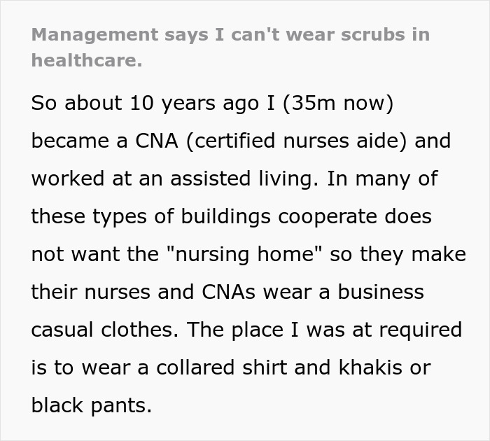 Male Nurse Maliciously Complies With Management's Gender-Biased Dress Code, Gets Them To Change It Male Nurse Maliciously Complies With Management's Gender-Biased Dress Code, Gets Them To Change It