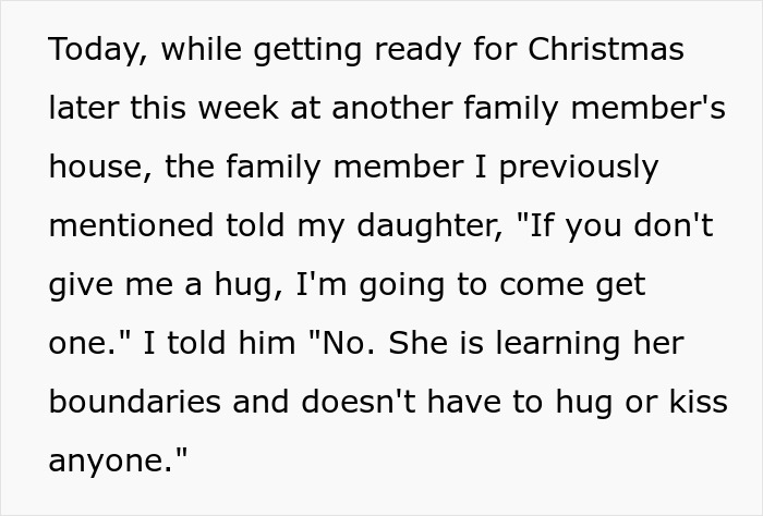 Woman Told To &ldquo;Go Screw Herself&rdquo; After She Stuck Up For Her Daughter Who Didn&rsquo;t Want To Hug A Relative