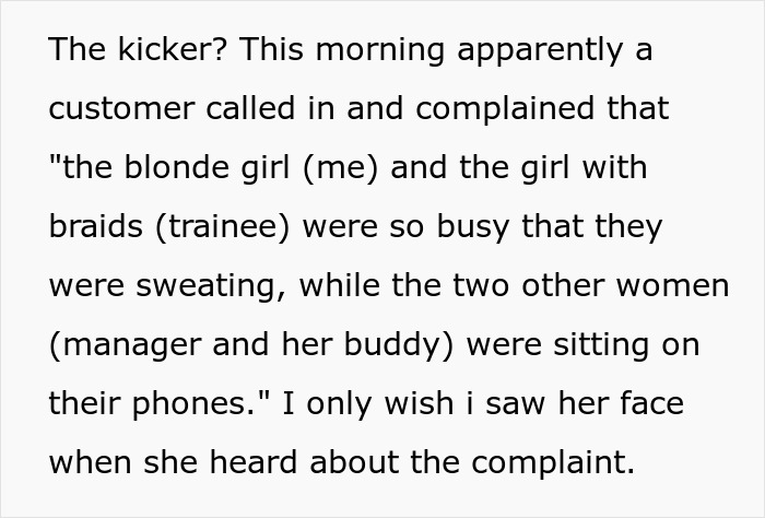 Manager Tells Waitress To Leave The New Girl Alone Or She'll Lose Her Tips While She Just Sits On Their Phones, Regrets It When Things Get Out Of Hand
