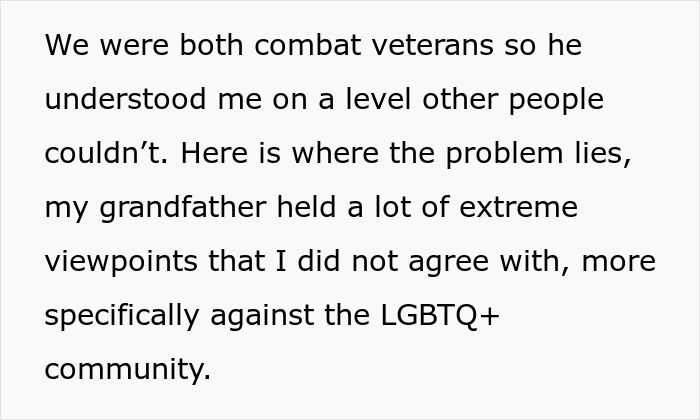 Sister Cut Ties With Grandad For His Anti-LGBTQ+ Views, Later Demanded Her Brother Share Half Of His Inheritance Sister Cut Ties With Grandad For His Anti-LGBTQ+ Views, Later Demanded Her Brother Share Half Of His Inheritance