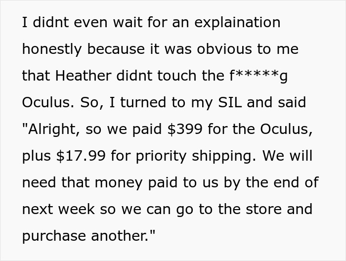 "[Am I The Jerk] For Demanding My SIL Pay Me Back For A Christmas Gift That She Destroyed That Was For My Kids And Shouldn't Have Been Touched?"
