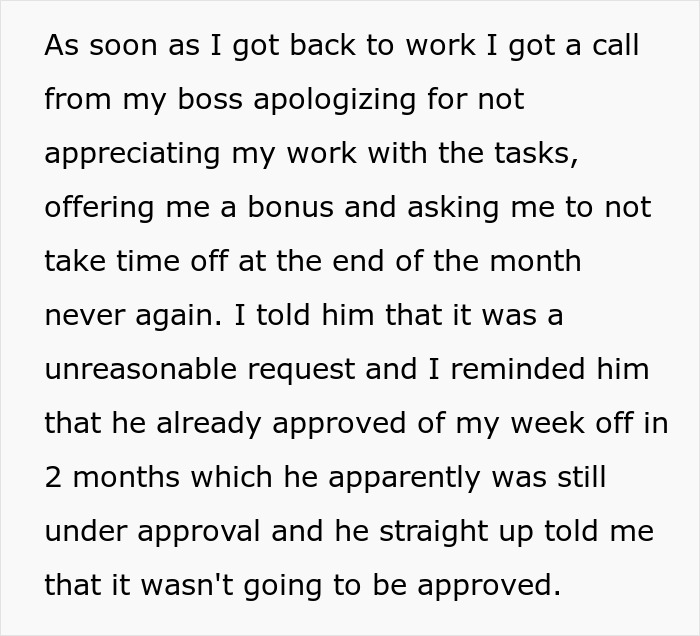 Boss Refuses To Approve Time Off For Exemplary Employee Since Too Much Important Work Depends On Them, So They Maliciously Comply