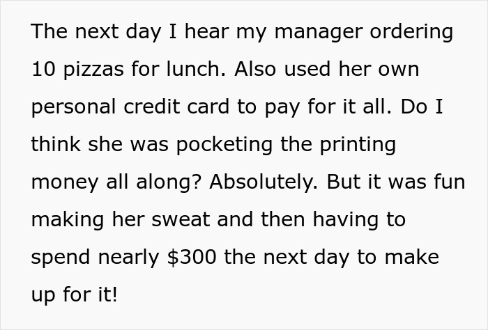 "I Have To Pay To Print Personal Stuff At Work? So Do You, Boss": Employee Gets The Perfect Petty Revenge On Their Manager