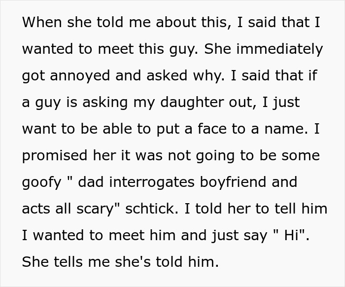 Dad Catches 13 Y.O. Daughter Lying After She Fails To Introduce Her Date, Tells Her To Text Him And Call It Off