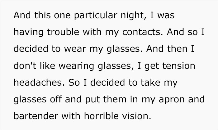 People Are Cracking Up At This Story Of A Bartender Who Accidentally Exposed A Cheating Customer Because Of Her Poor Eyesight People Are Cracking Up At This Story Of A Bartender Who Accidentally Exposed A Cheating Customer Because Of Her Poor Eyesight