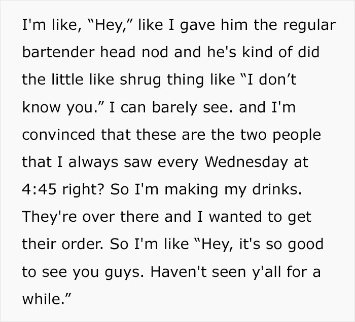 People Are Cracking Up At This Story Of A Bartender Who Accidentally Exposed A Cheating Customer Because Of Her Poor Eyesight People Are Cracking Up At This Story Of A Bartender Who Accidentally Exposed A Cheating Customer Because Of Her Poor Eyesight
