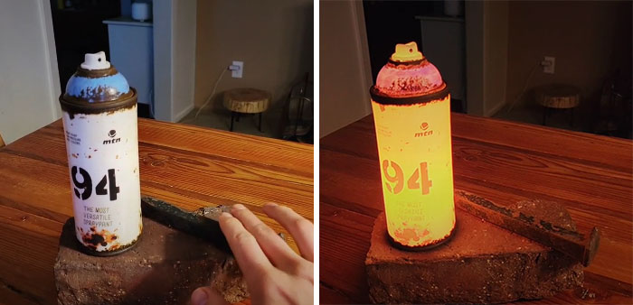 Translucent Porcelain Spray Paint Lamp