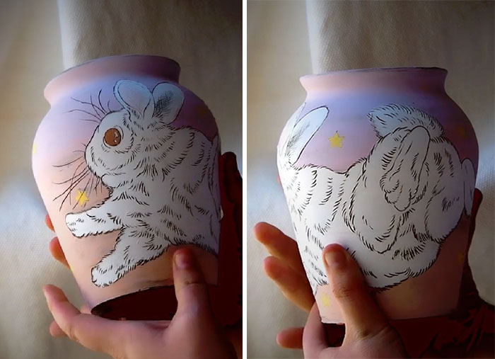 Pretty Happy With How This Little Guy Is Painted Up, Can’t Wait To Fire Him Then Glaze Him! I Mostly Do Mugs So Nice To Have A Bigger Space For More Detail!