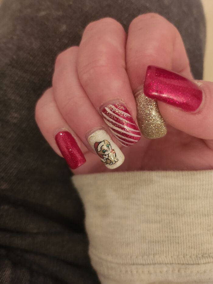 I Get My Nails Done Every Couple Of Weeks And My Nail Tech Always Hooks Me Up W A Cute Design