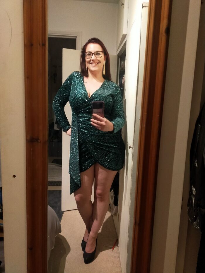 Emerald Green Glitter Dress