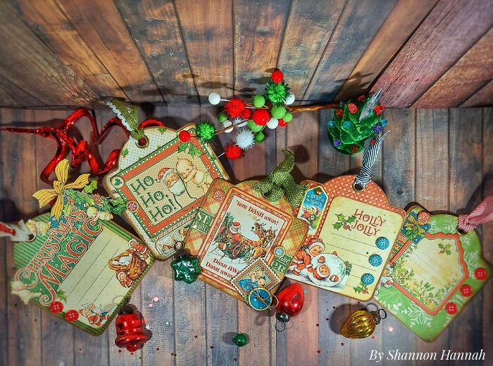 These Are Some Handmade Christmas Tags I Made For A Sweet Old Lady I Work With