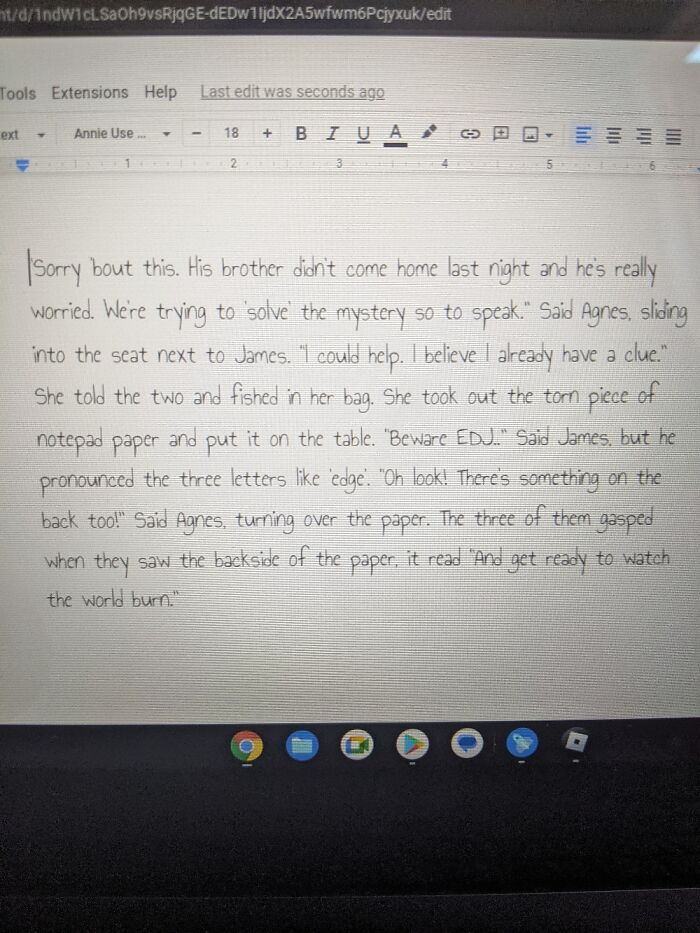 An Exerpt From A Mystery Novel I'm Writing