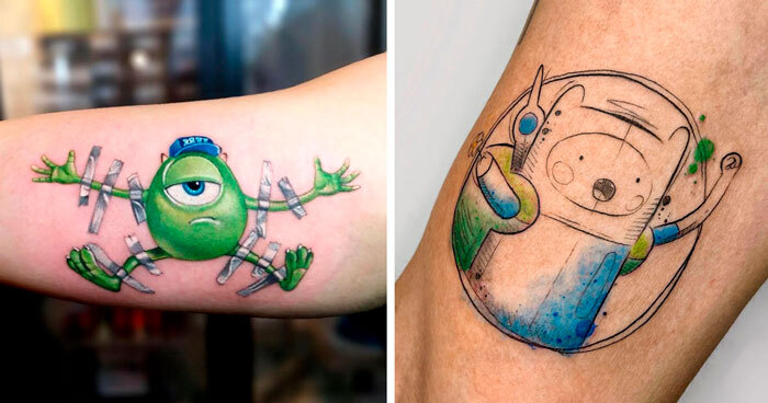 50 Cartoon Tattoos For A Sweet Hit Of Nostalgia