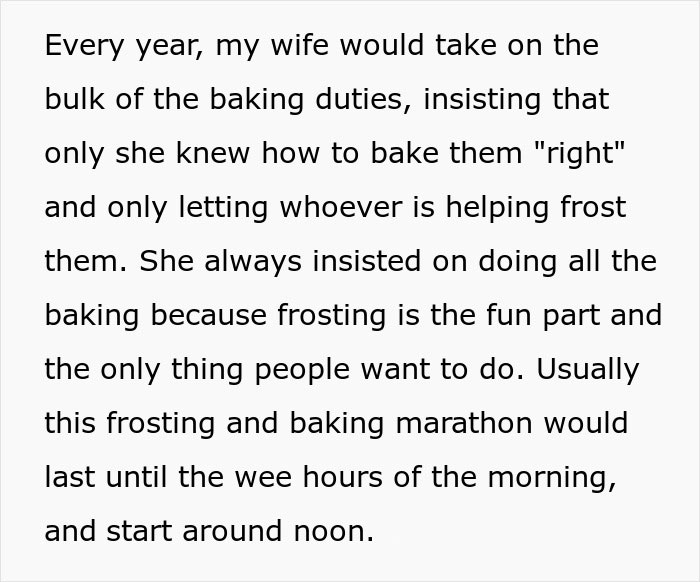 Wife Challenges Her Husband To Give Her Cookie-Baking Tradition A Try, He Ends Up Upstaging Her, Family Drama Ensues Wife Challenges Her Husband To Give Her Cookie-Baking Tradition A Try, He Ends Up Upstaging Her, Family Drama Ensues